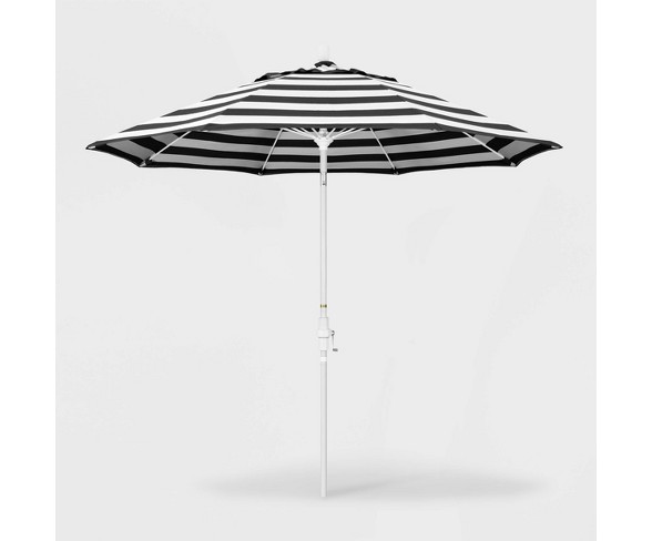 9' Sun Master Patio Umbrella Collar Tilt Crank Lift - Sunbrella Cabana Classic - California Umbrella
