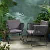 Set of 2 Mid-Century Idaho Club Chair with Water-Resistant Cushions for outside living room-Christopher Knight Home - 4 of 4