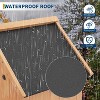 Acekool 63" Outdoor Wooden Storage Shed, Waterproof Vertical Garden Cabinet, 3 Shelves, Lockable Doors, Space-Saving Tool Organizer for Patio Yard - 4 of 4