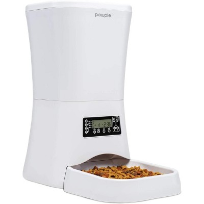 Pawple Automatic Pet Feeder Food Dispenser for Cats, Dogs, Small Animals – Features Distribution Alarms, Portion Control & Voice Recording –Programmable Timer Up to 4 Meals a Day,11L Capacity