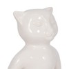 Sagebrook Home 7" Ceramic Yoga Cat Sculpture - Contemporary White Table Decor For Home, Office, Yoga Studio, Spa - Yoga Lover Gift Idea - 4 of 4
