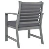 vidaXL Patio Chairs 2 pcs with Dark Gray Cushions Solid Acacia Wood - 4 of 4