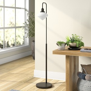 Hudson and Canal Arc Floor Lamp with Novelty Glass Shade - 1 of 4