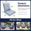 Buenhomino Outdoor Seat Cushion Set 25 x 22 x 4 Inch,Waterproof & Fade Resistant Outdoor Chair Cushions,Deep Seat Cushion with Removable Cover - 4 of 4