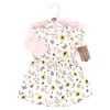 Touched by Nature Infant and Toddler Girls Organic Cotton Dress and Cardigan, Soft Wildflower - 2 of 4