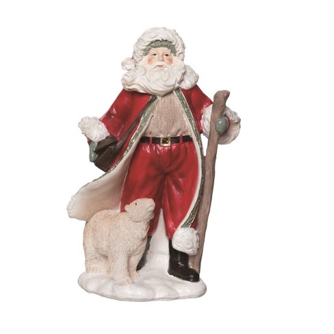 Transpac Resin 9.5 in. Multicolor Christmas Gilded Accent Santa Figurine - image 1 of 4