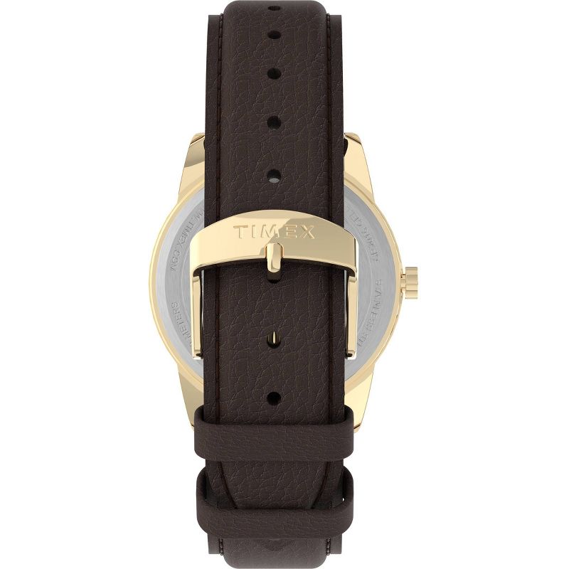 Men&#39;s Timex Easy Reader  Watch with Leather Strap - Gold/Brown TW2P75800JT, 3 of 4