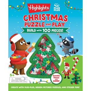 Christmas Fun: Build, Puzzle, Play with 100 Pieces! - (Highlights & Plus-Plus Activity Kits) (Hardcover) - 1 of 1