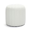 TOV Furniture Pouch Chenille Upholstered Round Ottoman - 3 of 4