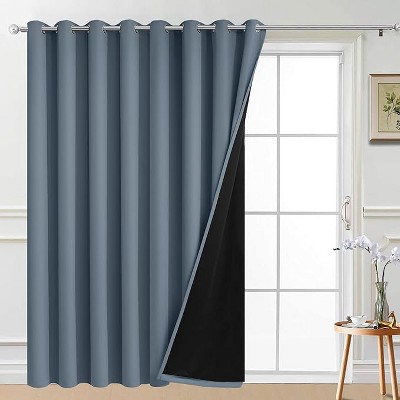 Yakamok Room Darkening Thermal Insulated Blackout Curtains for Bedroom (W100 x L96,Stone Blue 1 Panel)