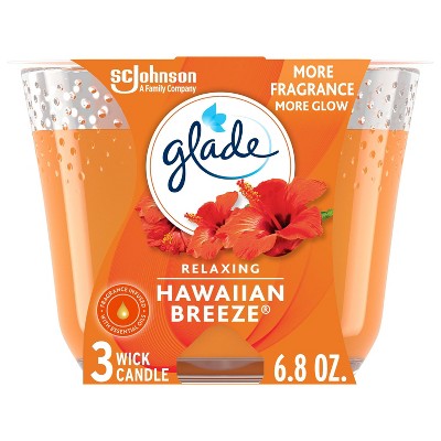 Glade 3 Wick Candles Hawaiian Breeze - 6.8oz