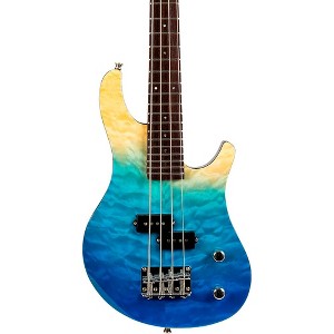 Flight Mini Bass TBL Electric Bass Guitar Transparent Blue - 1 of 4