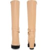 Perphy Women's Round Toe Platform Block Heels Knee High Boots - 2 of 3