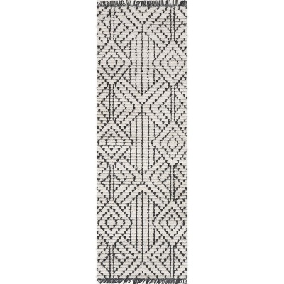 Nuloom Tatiana Soft Shaggy Textured Modern Diamond Fringe Indoor Area Rug
