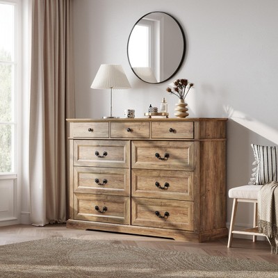 Drawers Dresser for Bedroom, Wood Bedroom Dresser Farmhouse Drawer Chest