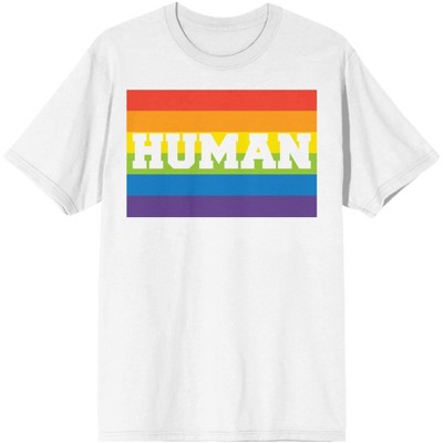 Pride Human Men’s White T-Shirt-Medium