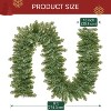 Joyfy 9 FT Artificial Christmas Garland, Pre-Lit 50/100 LED Light Xmas Garland with 8 Modes for Indoor Holiday Door Home Decorations - 3 of 4