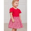 RuffleButts Girls Mixed Media Short Sleeve Tiered Dress - 4 of 4