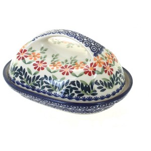 Blue Rose Polish Pottery M077 Manufaktura Butter Dish - 1 of 2