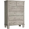 Jojoka 6 Drawer Tall Dresser for Bedroom 45 Inch Grey Chest with Metal Handles Anti Tip Safety Smooth Glide Drawers Storage for Closet or Entryway - 2 of 4