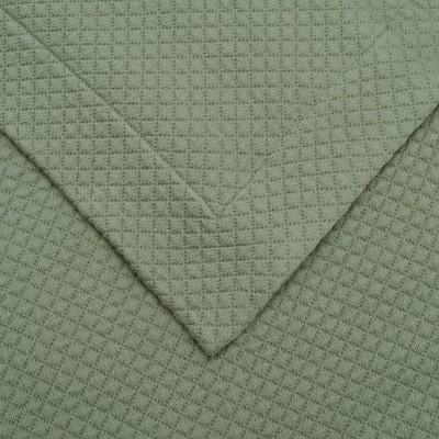 Sage Green Cotton King Bedspread and Pillow Sham Set
