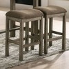 24/7 Shop At Home Entera Padded Counter Height Barstools: Set of 2, Knotty Oak, Footrest - 2 of 4