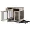 Furniture Dog crate, indoor pet crate end tables, decorative wooden kennels with removable trays. Grey, 32.3'' W x 22.8'' D x 33.5'' H. - 4 of 4