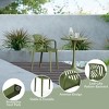 WestinTrends Playa 5-Piece Outdoor Resin Square Patio Dining Table Set with Modern Stackable Patio Dining Chairs, Olive Green - 4 of 4