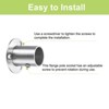 Unique Bargains Stainless Steel Corrosion Resistance Durability Closet Rod Flange Holder - 4 of 4