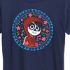 Women's Disney Floral Circle Miguel Short Sleeve Graphic T-Shirt - Navy - 2X - 2 of 4