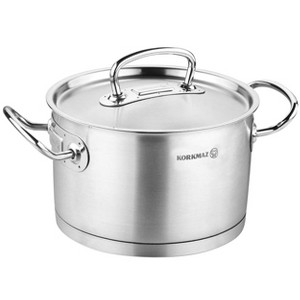 Korkmaz Proline Professional Series 10.2 Liter Stainless Steel Casserole with Lid in Silver - 1 of 4