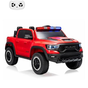 Kids Ride On Pickup Car, 12V Electric Ride On Truck for Kids, Remote Control Toy Car, 3 Speeds, Spring Suspension & LED Lights - 1 of 4