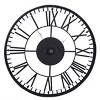Metal Analog Roman Numerical Wall Clock Black - StyleCraft: Contemporary Indoor Decorative, Oversized Design - 2 of 4