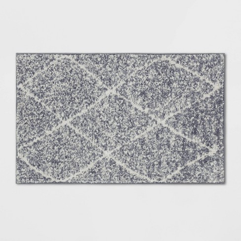 2'6x4' Washable Criss Cross Easy Care Accent Rug Gray/ivory - Threshold™ :  Target