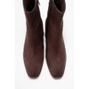 Chara - Brown Suede Block Heel Ankle Boot (Women) brown suede 7 Prologue Shoes - 3 of 4