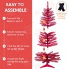 Whisen 2FT Prelit Artificial Christmas Tree with Pine Needle, PVC Branches, LED Lights, Timer, Battery Operated - 3 of 4