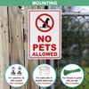 Unique Bargains Waterproof Reflective No Pets Allowed Sign 2 Pcs - 3 of 4