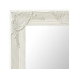 Aghana Digitals Baroque Style Rectangular Wall Mirror, 19.7x31.5in White Natural Wood with Antique - 4 of 4