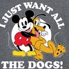 Men's - Disney - I Just Want All The Dogs Long Sleeve Graphic T-Shirt - 2 of 4