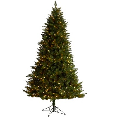 Nearly Natural 7.5-ft Vermont Spruce Artificial Christmas Tree with 650 Color Changing (Multifunction with Remote Control)