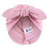 Hudson Baby Infant Girls Turban Cotton Headwraps, Soft Painted Floral, 0-24 Months - 4 of 4