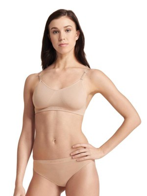 Capezio Beige Women's Seamless Clear Back Bra, Small : Target