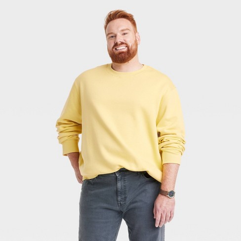 Yellow crew sale neck sweater mens