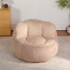Airsurfer Large Cream Beige Bean Bag Chair Luxurious Cozy Seating Plush Lounge for Living Room Relaxation - 2 of 4