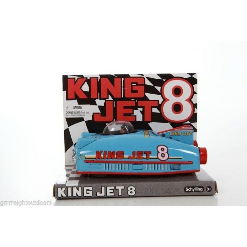Schylling KING JET Friction Car Future Space Ship Tin Metal Toy 50's Style Retro, 1 of 4