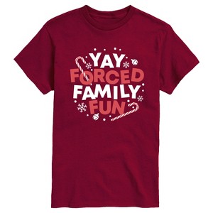 Men's - Instant Message - Yay Forced Family Fun Short Sleeve Graphic T-Shirt - 1 of 4