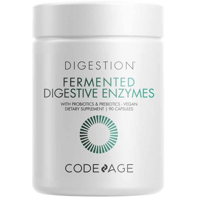 Codeage Fermented Digestive Enzymes + Probiotics & Prebiotics Vegan Supplement - 90ct, 1 of 13