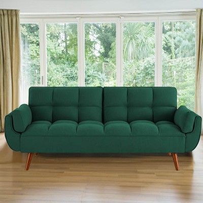 MyDepot Sofa Bed Adjustable Backrest Sleeper Fabric Couch with Tapered Legs