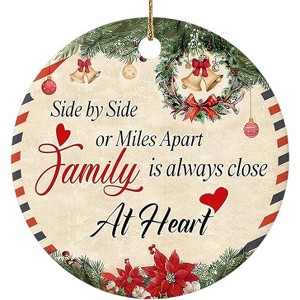 Lomsoe Christmas Ornament Side by Side Ceramic Ornament Christmas Tree Decoration Gift Christmas Decor Christmas Gift - 1 of 1