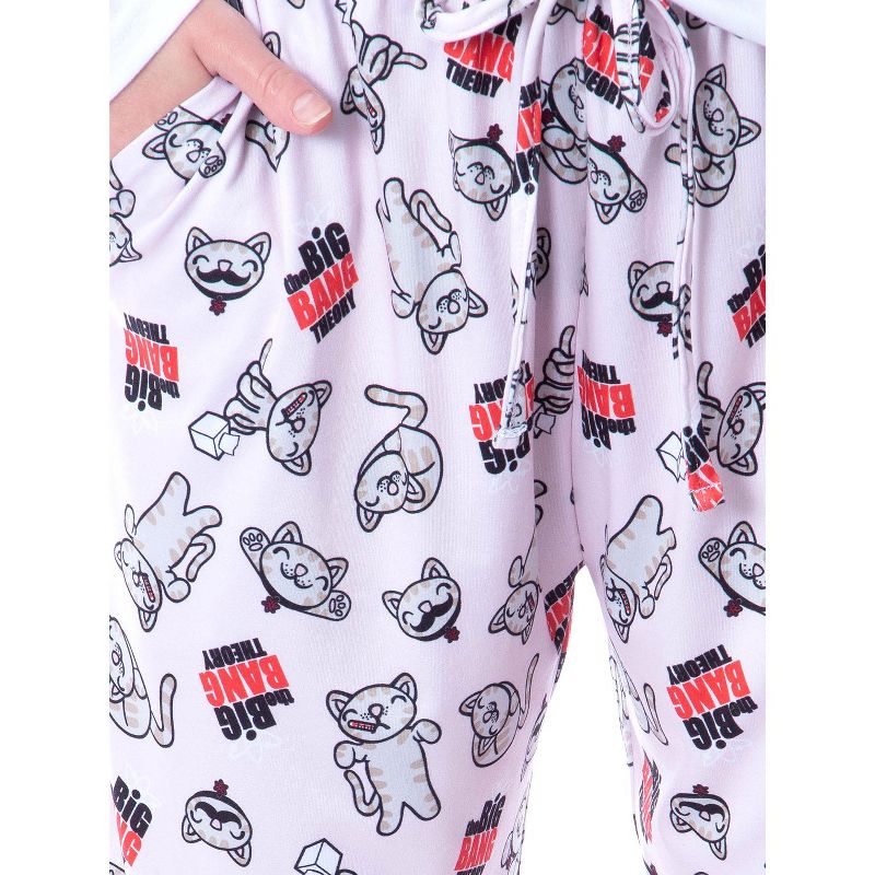 The Big Bang Theory Women's Soft Kitty Super Soft Loungewear Pajama Pants Pink, 4 of 5